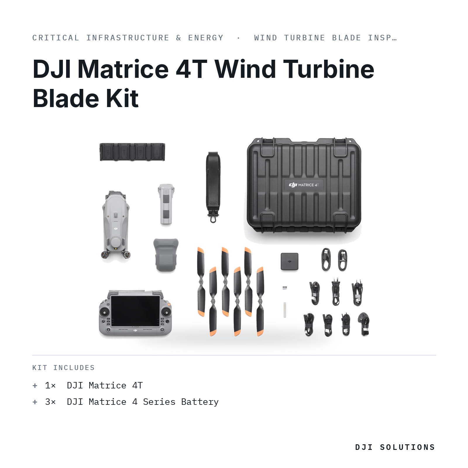 DJI Matrice 4T Wind Turbine Blade Kit — kit contents graphic